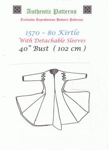 Kirtle 1570 - 80  40" bust