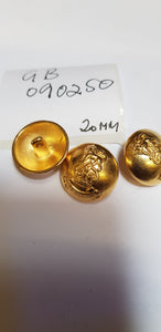 Gold Military Buttons  (090250)