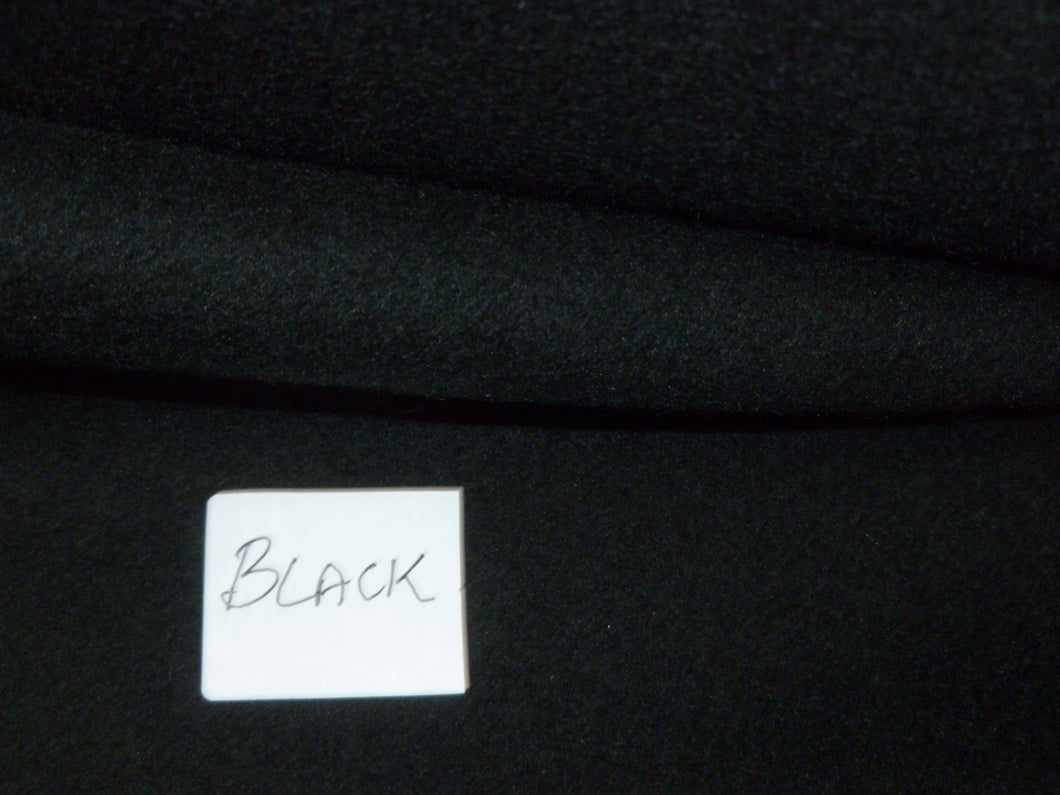 Very Heavy Duty Black Melton Wool Fabric